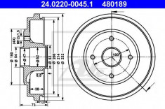 Tambur frana OPEL AGILA 1.0 12V - ATE 24.0220-0045.1 foto