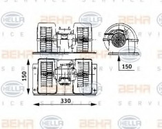 Ventilator, habitaclu RENAULT TRUCKS Magnum AE 385ti.18 - HELLA 8EW 009 157-481 foto