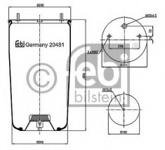 Burduf, suspensie pneumatica - FEBI BILSTEIN 20481 foto