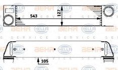 Intercooler, compresor BMW 7 limuzina 730 d - HELLA 8ML 376 723-451 foto