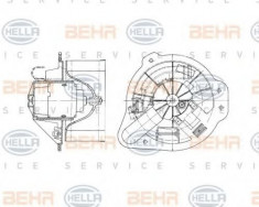 Ventilator, habitaclu VOLVO 850 2.0 - BEHR HELLA SERVICE 8EW 009 157-591 foto