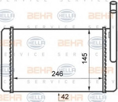 Schimbator caldura, incalzire habitaclu FORD TRANSIT bus 2.0 - HELLA 8FH 351 024-311 foto