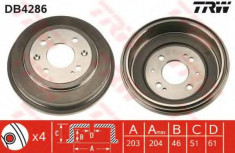 Tambur frana HONDA CONCERTO 1.5 i 16V - TRW DB4286 foto