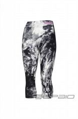 Pantalon 3/4 dama sport - Linia Fitness - W01- alb negru foto