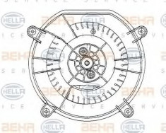 Ventilator, habitaclu MERCEDES-BENZ E-CLASS limuzina E 320 - HELLA 8EW 009 159-601 foto