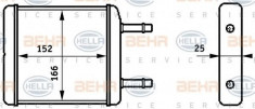 Schimbator caldura, incalzire habitaclu DAEWOO MATIZ 0.8 - HELLA 8FH 351 313-181 foto