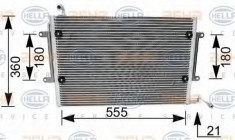 Condensator, climatizare VW GOLF Mk III 1.9 D - HELLA 8FC 351 036-081 foto