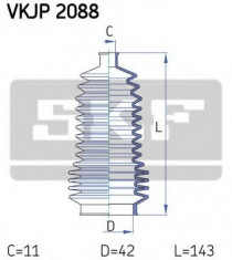 Ansamblu burduf, directie RENAULT CLIO Mk II 1.2 - SKF VKJP 2088 foto