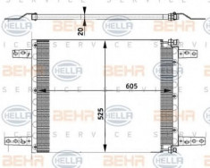 Condensator, climatizare SCANIA 3 - series 93 M/250 - HELLA 8FC 351 302-031 foto