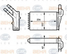 Schimbator caldura, incalzire habitaclu RENAULT CLIO Mk II 1.2 - HELLA 8FH 351 313-391 foto