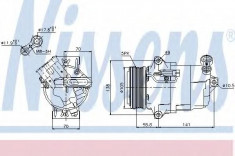 Compresor, climatizare OPEL ASTRA H combi 1.6 LPG - NISSENS 89038 foto