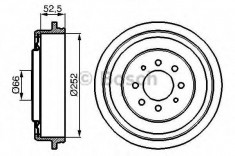 Tambur frana RENAULT LAGUNA I Estate 1.8 16V - BOSCH 0 986 477 067 foto