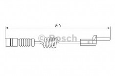 senzor de avertizare,uzura placute de frana MERCEDES-BENZ VITO bus 108 D 2.3 - BOSCH 1 987 474 969 foto