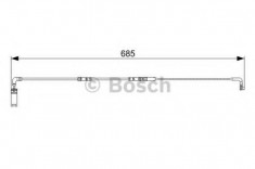 senzor de avertizare,uzura placute de frana BMW 5 limuzina 540 i - BOSCH 1 987 473 003 foto