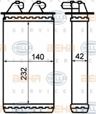 Schimbator caldura, incalzire habitaclu FIAT CINQUECENTO 0.9 i.e. S - HELLA 8FH 351 313-201 foto