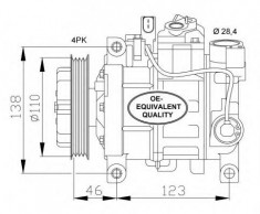 Compresor, climatizare AUDI A6 limuzina 2.5 TDI - NRF 32105 foto