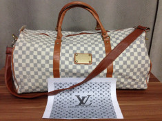 REDUCERE! Geanta de voiaj/sala/gym/travel Louis Vuitton Damier Azur ULTIMELE!!! foto