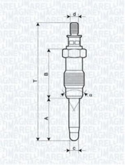 Bujie incandescenta BMW 3 limuzina 324 d - MAGNETI MARELLI 062587001304 foto