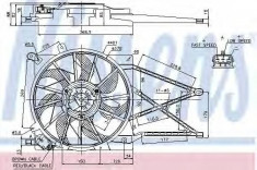 Ventilator, radiator OPEL ASTRA G hatchback 1.6 - NISSENS 85185 foto