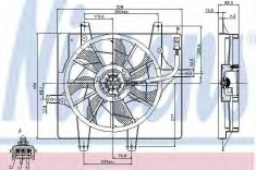 Ventilator, radiator CHRYSLER PT CRUISER combi 2.0 - NISSENS 85289 foto