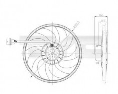 Ventilator, radiator SKODA FABIA 1.9 SDI - TYC 837-0037 foto