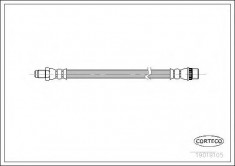 Furtun frana CITROEN AX 10 E - CORTECO 19019105 foto