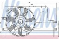 Ventilator, radiator MERCEDES-BENZ A-CLASS A 140 - NISSENS 85604 foto