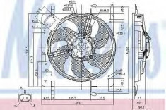 Ventilator, radiator FORD KA Van 1.3 i - NISSENS 85028 foto