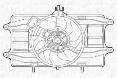 Ventilator, radiator FIAT DOBLO 1.2 - MAGNETI MARELLI 069422024010 foto