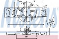 Ventilator, radiator DACIA LOGAN 1.4 MPI LPG - NISSENS 85712 foto