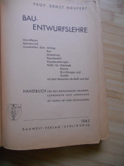NEUFERT--MANUALUL ARHITECTULUI - 1943 -( GERMANA )-intrebati de disponibilitate foto