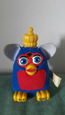 M- Jucarie Furby Rege, din material textil, de la McDonalds 2001, 11cm foto