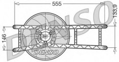 Ventilator, radiator FIAT PANDA 1.1 - DENSO DER09017 foto