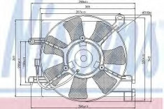 Ventilator, radiator DAEWOO MATIZ 0.8 - NISSENS 85347 foto