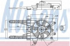 Ventilator, radiator FIAT PUNTO 55 1.1 - NISSENS 85013 foto