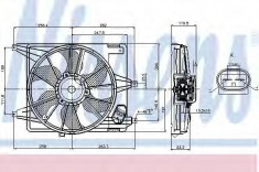 Ventilator, radiator DACIA LOGAN pick-up 1.4 - NISSENS 85708 foto