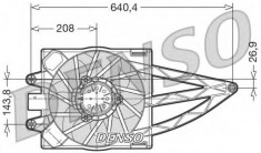 Ventilator, radiator FIAT PANDA 1.1 - DENSO DER09018 foto