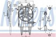 Ventilator, radiator FIAT PUNTO 1.2 60 - NISSENS 85162 foto