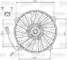 Ventilator, radiator CITROEN XSARA 1.9 D - VALEO 696177 foto