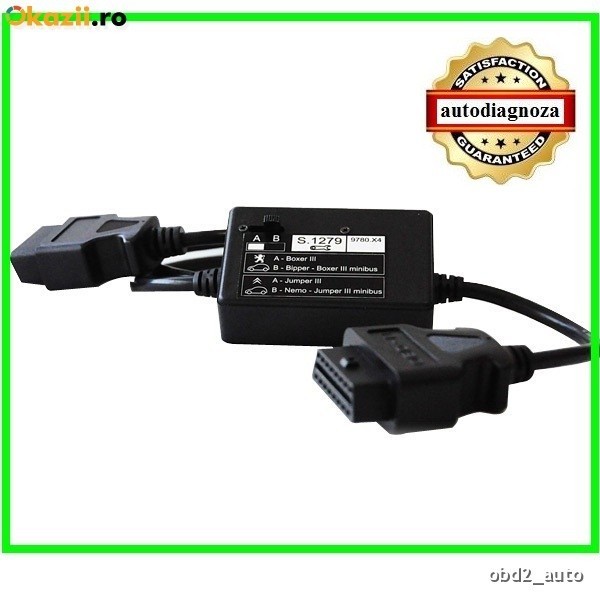 Cablu adaptor S.1279 - PP2000 tester Lexia3 Citroen Peugeot Boxer 3 Jumper 3 foto mare Cablu adaptor S.1279 - PP2000 tester Lexia3 Citroen Peugeot Boxer 3 Jumper 3 foto mare