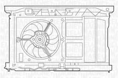 Ventilator, radiator PEUGEOT 307 1.4 HDi - MAGNETI MARELLI 069422290010 foto