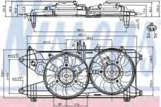 Ventilator, radiator FIAT DOBLO 1.9 JTD - NISSENS 85130 foto