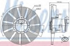 Ventilator, radiator VW PASSAT 1.6 TD - NISSENS 85720 foto