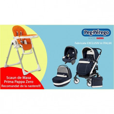 Pachet Promo Carucior 3 In 1 Easy Drive Completo + Scaun De Masa Prima Pappa Zero Arancia foto