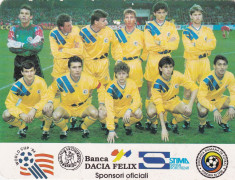 Foto (carte postala)-echipa de fotbal a ROMANIEI (anii`90) foto