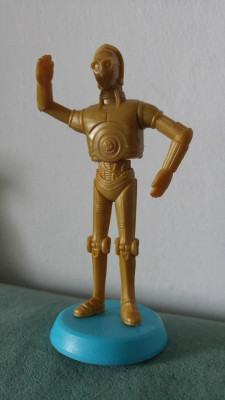 Figurina robot C-3PO Star Wars / Razboiul Stelelor, 11cm, vintage foto