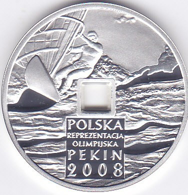 Moneda Polonia 10 Zloti 2008 - KM#646 Proof ( J.O. Beijing - argint 0,925 ) foto