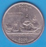 (M961) MONEDA SUA - QUARTER DOLLAR 2000, LIT. D - VIRGINIA, America de Nord