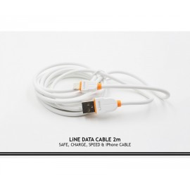 Cablu date lightning Line alb+orange foto