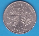 (M953) MONEDA SUA - QUARTER DOLLAR 2000, LIT. P - SOUTH CAROLINA, America de Nord